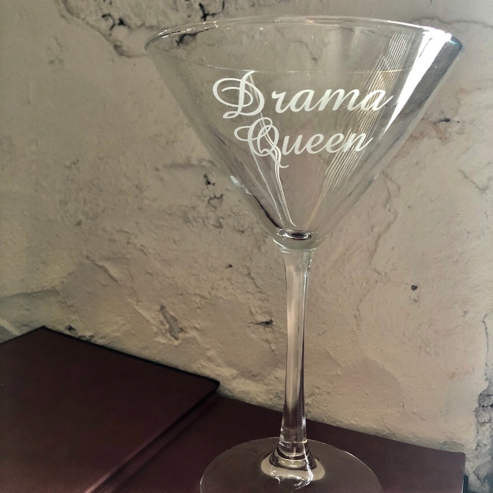 Drama Queen Martini Glasses Set of 2